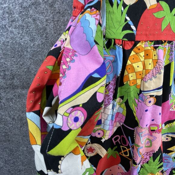 Retrolicious Dress Medium Bold Colors Roller Disco Strawberry Hippie 70s USA - Picture 3 of 8